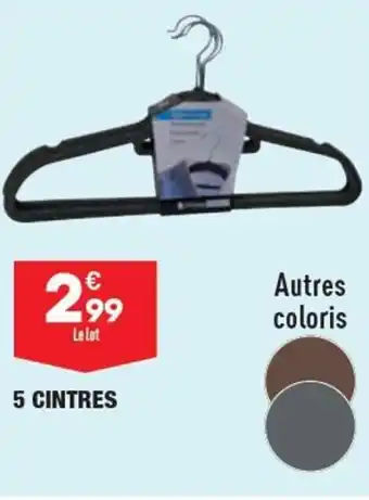 ALDI 5 cintres offre