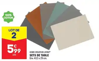 ALDI HOME CREATION KITCHEN sets de table offre