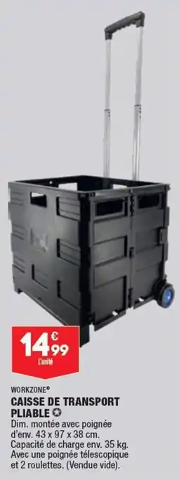 ALDI WORKZONE caisse de transport pliable offre