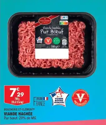 ALDI BOUCHERIE ST-CLÉMENT viande hachée offre