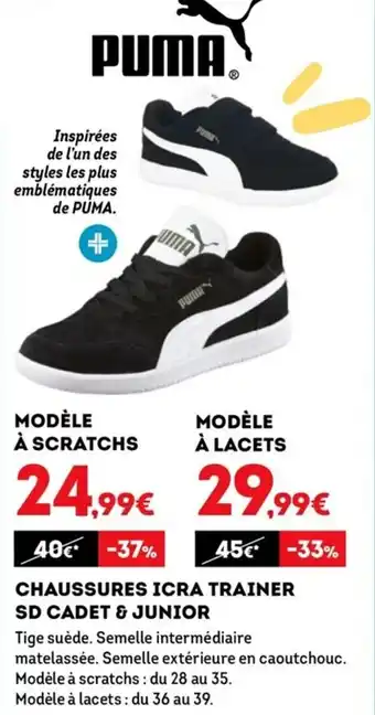 Sport 2000 PUMA chaussure icra trainer sd cadet & junior offre
