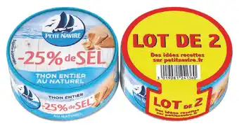 U Express THON ENTIER AU NATUREL -25% DE SEL offre