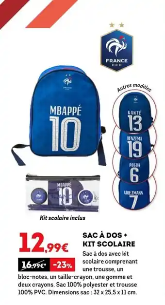 Sport 2000 Sac à dos + kit scolaire offre