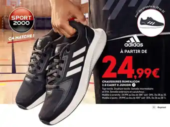 Sport 2000 Chaussures runfalcon 2.0 cadet & junior offre