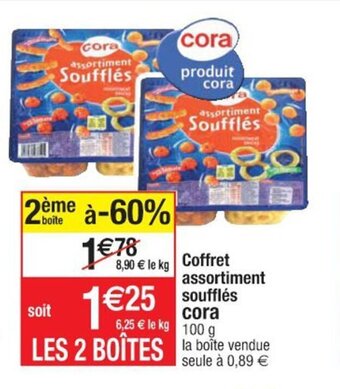 Cora x Carrefour CORA coffret assortiment soufflés offre