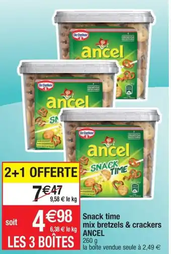 Cora x Carrefour ANCEL snack time mix bretzels & crackers offre