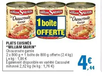 E.Leclerc Plats Cuisinés William Saurin offre