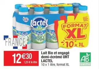 Cora x Carrefour LACTEL lait bio et engagé demi-écrémé UHT offre