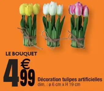 Décoration tulipes artificielles
