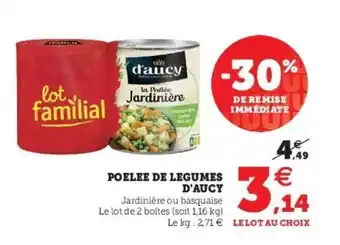 Super U Poelee de legumes d'aucy offre