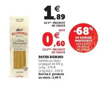 Super U Pates rummo offre