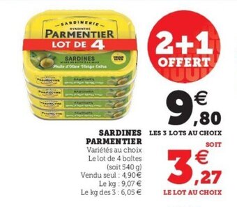 Super U Sardines parmentier offre