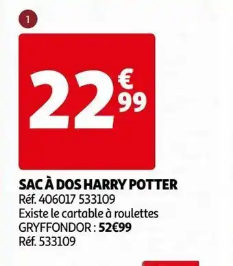 Auchan Sac àdos harry potter offre