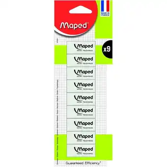 Auchan 9 minis gommes technic maped offre