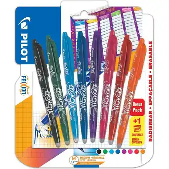 Auchan Pochette 8 frixion ball et 1 emploi du temps pilot offre