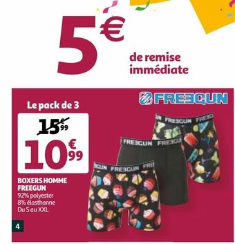 Auchan Boxers homme freegun offre
