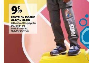 Pantalon jogging garçon mario