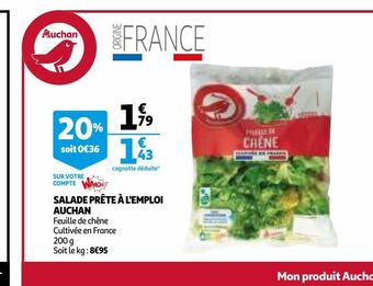 Auchan Salade prete a l´emploi auchan offre