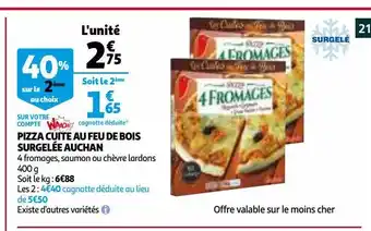 Auchan Pizza cuite au feu de bois surgelee auchan offre