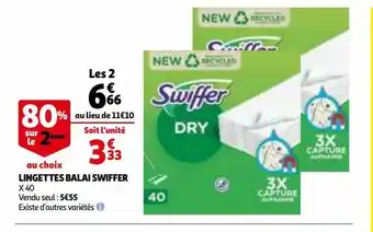 Auchan Lingettes balai swiffer offre