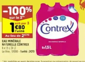Leader Price Eau minérale naturelle contrex offre