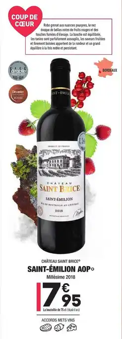 ALDI Saint-émilion Aop Château Saint Brice offre