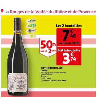 Auchan Direct Igp Méditerranée 2020 Bio Végan Sans Sulfites Ajoutés Mauvais élève offre