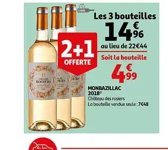 Auchan Direct Monbazillac 2018 Château Des Rosiers offre