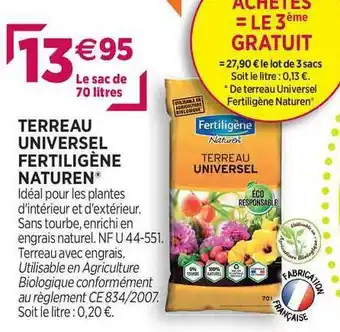 Delbard Terreau Universel Fertiligène Naturen offre