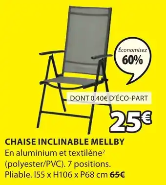JYSK Chaise inclinable mellby offre