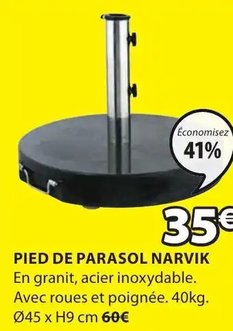 JYSK Pied de parasol narvik offre
