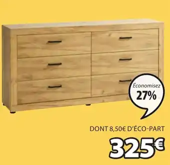 JYSK Commode lintrup 6 tiroirs offre
