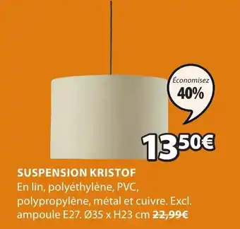 JYSK Suspension kristof offre