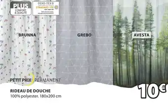 JYSK PETIT PRIX PERMANENT rideau de douche offre