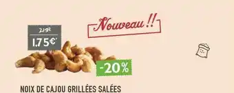 Naturalia Noix De Cajou Grillées Salées offre