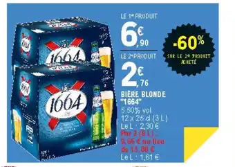 E.Leclerc Bière Blonde 1664 offre