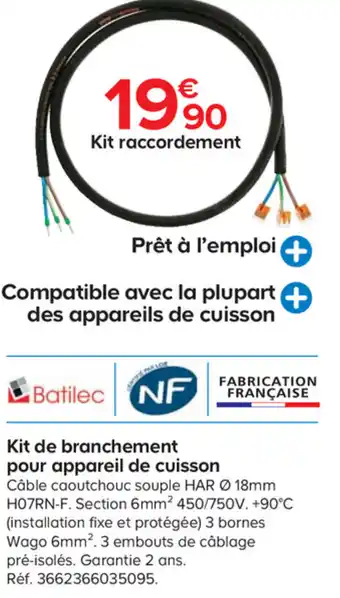 Castorama Kit de branchement pour appareil de cuisson offre