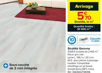 Castorama Stratifié Gemma offre