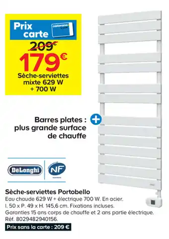 Castorama Sèche-serviettes Portobello offre