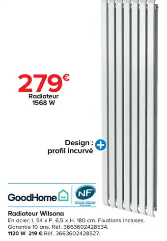 Castorama Radiateur Wilsona offre