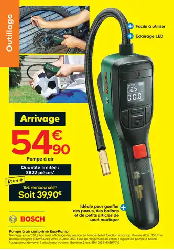 Castorama Pompe à air comprimé EasyPump offre