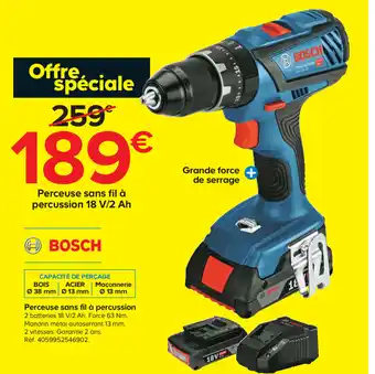 Castorama Perceuse sans fil a percussion offre