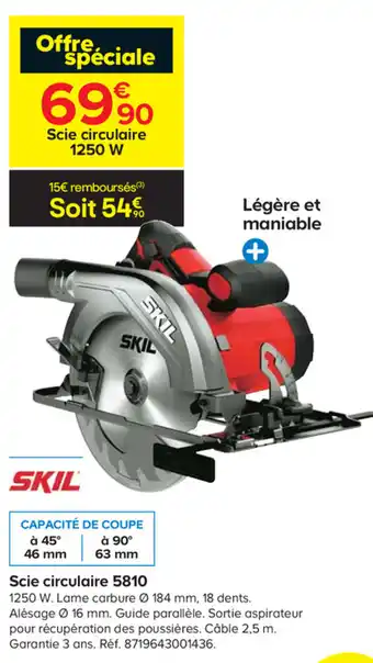 Castorama Scie circulaire 5810 offre