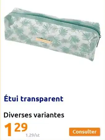 Action Étui Transparent offre