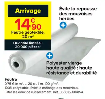 Castorama Feutre offre