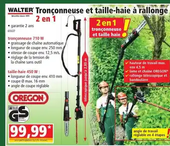 Walter Tronçonneuse Et Taille-Haie à Rallonge