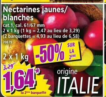Norma Nectarines Jaunes/ Blanches offre