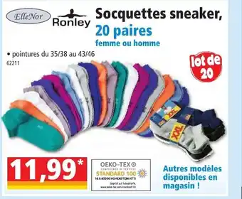 Norma Ronley Socquettes Sneaker 20 Paires offre