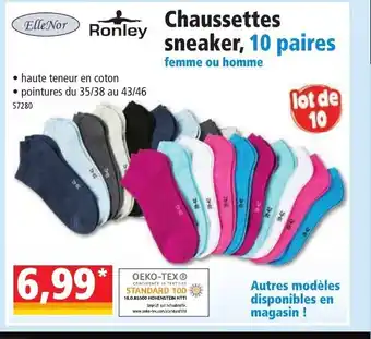Norma Ronley Chaussettes Sneaker 10 Paires offre