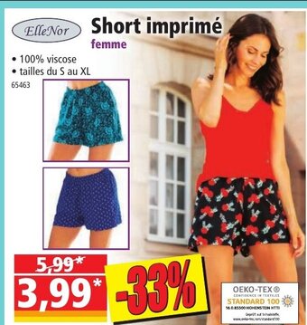 Norma Elle Nor Short Imprimé offre
